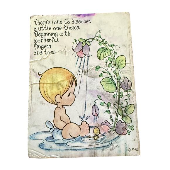 Precious Moments There's Lots To Discover Vintage Foam Rubber Stamp - Picture 1 of 3